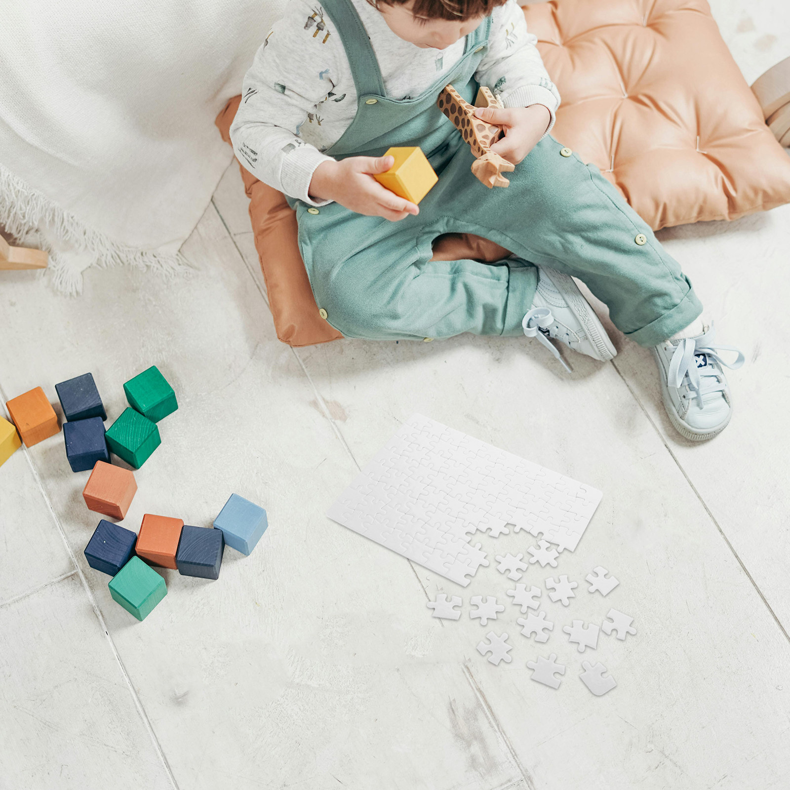 Puzzle Blank White - 4 fogli di puzzle bianchi per
