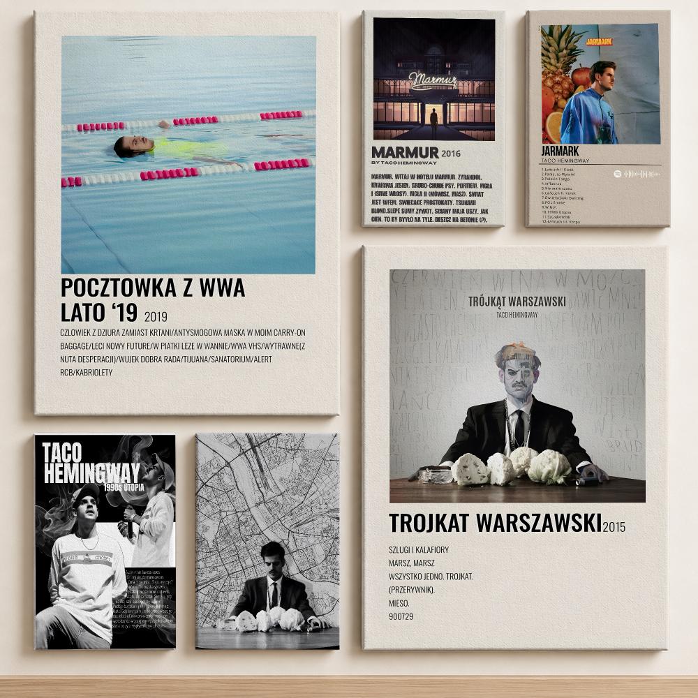 Canvas Wrap Ready - Poster di Singer Rapper T-Taco Hemingway,